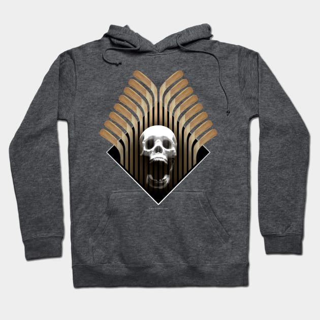 Hockey Skull & Sticks Hoodie by eBrushDesign